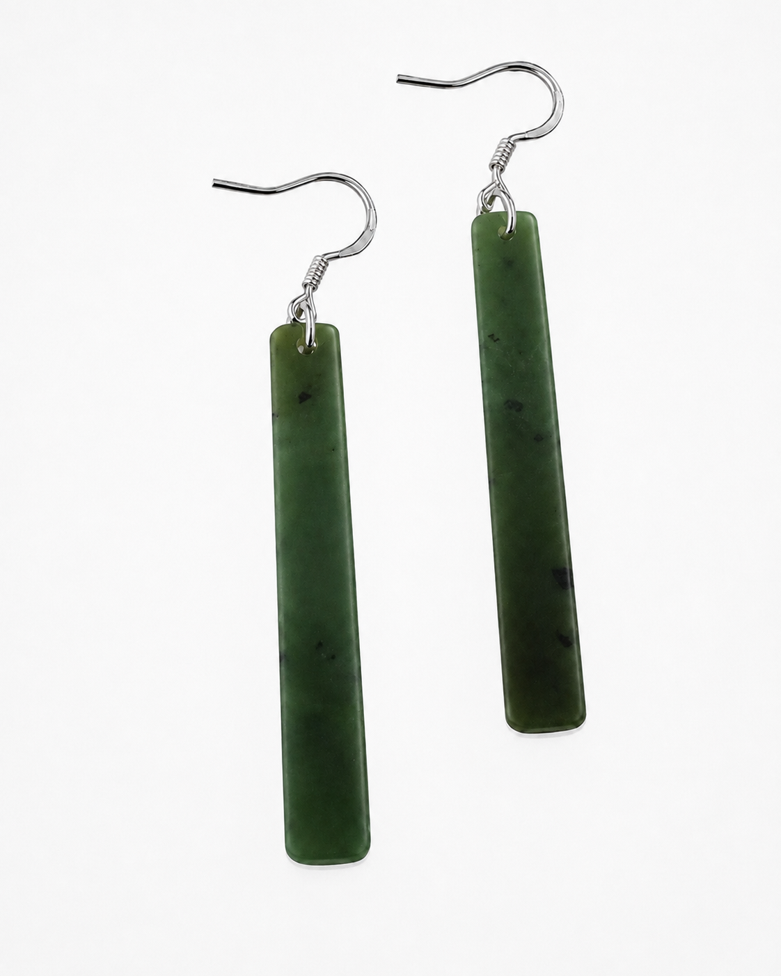 NZ Jade Drop Earrings Large 65mm