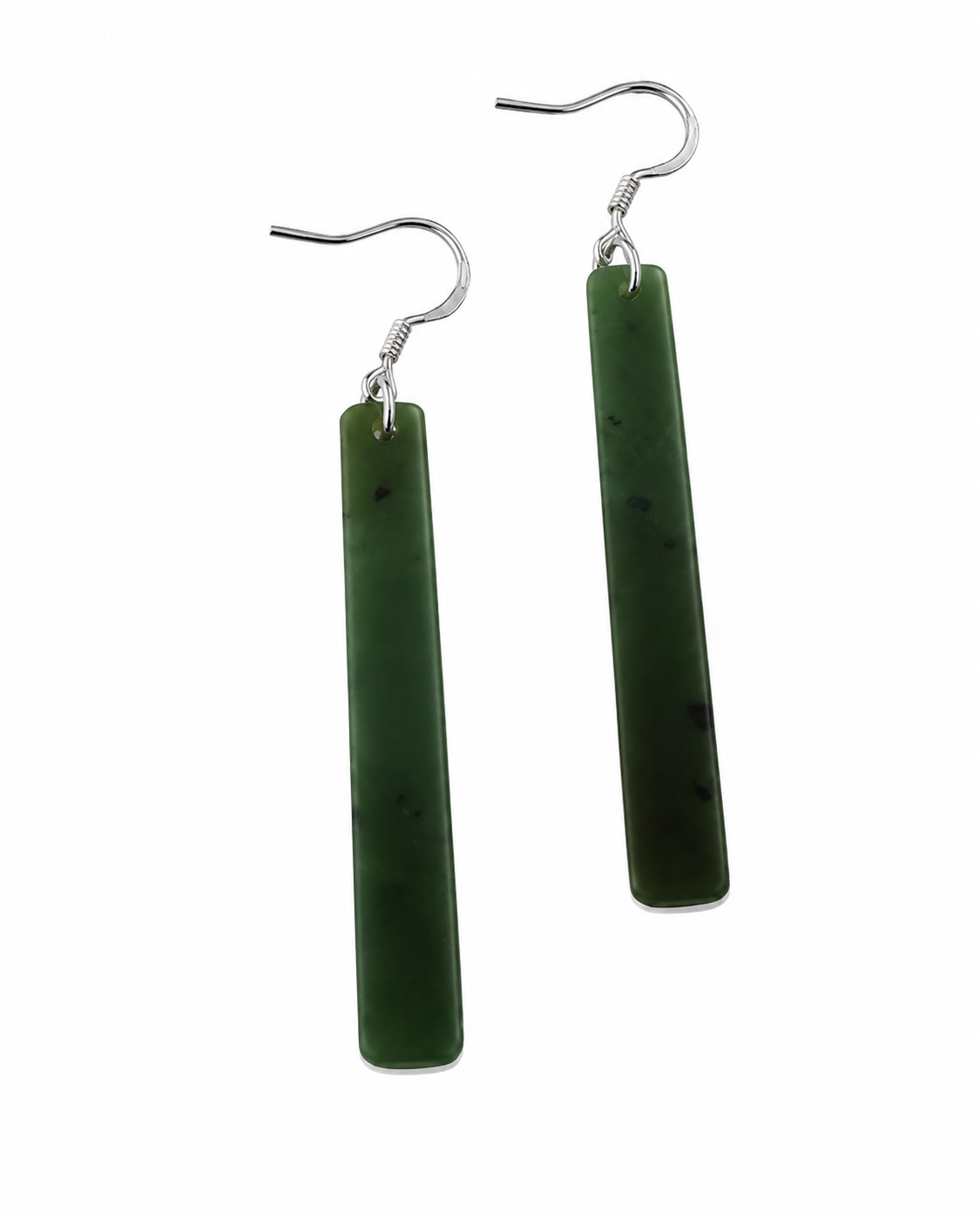 NZ Jade Drop Earrings Medium 45mm
