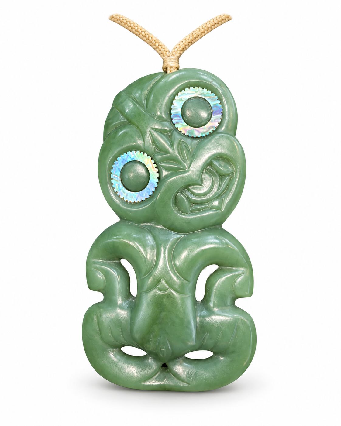 Hei Tiki With Paua (Large)-1