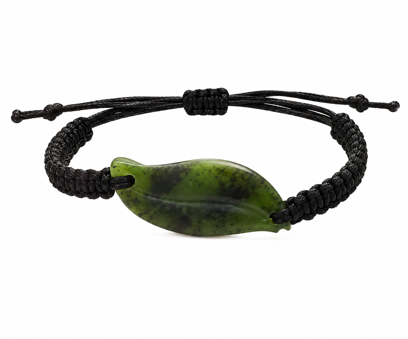 NZO Leaf Bracelet 20mm with Macrame Strap - Adjustable