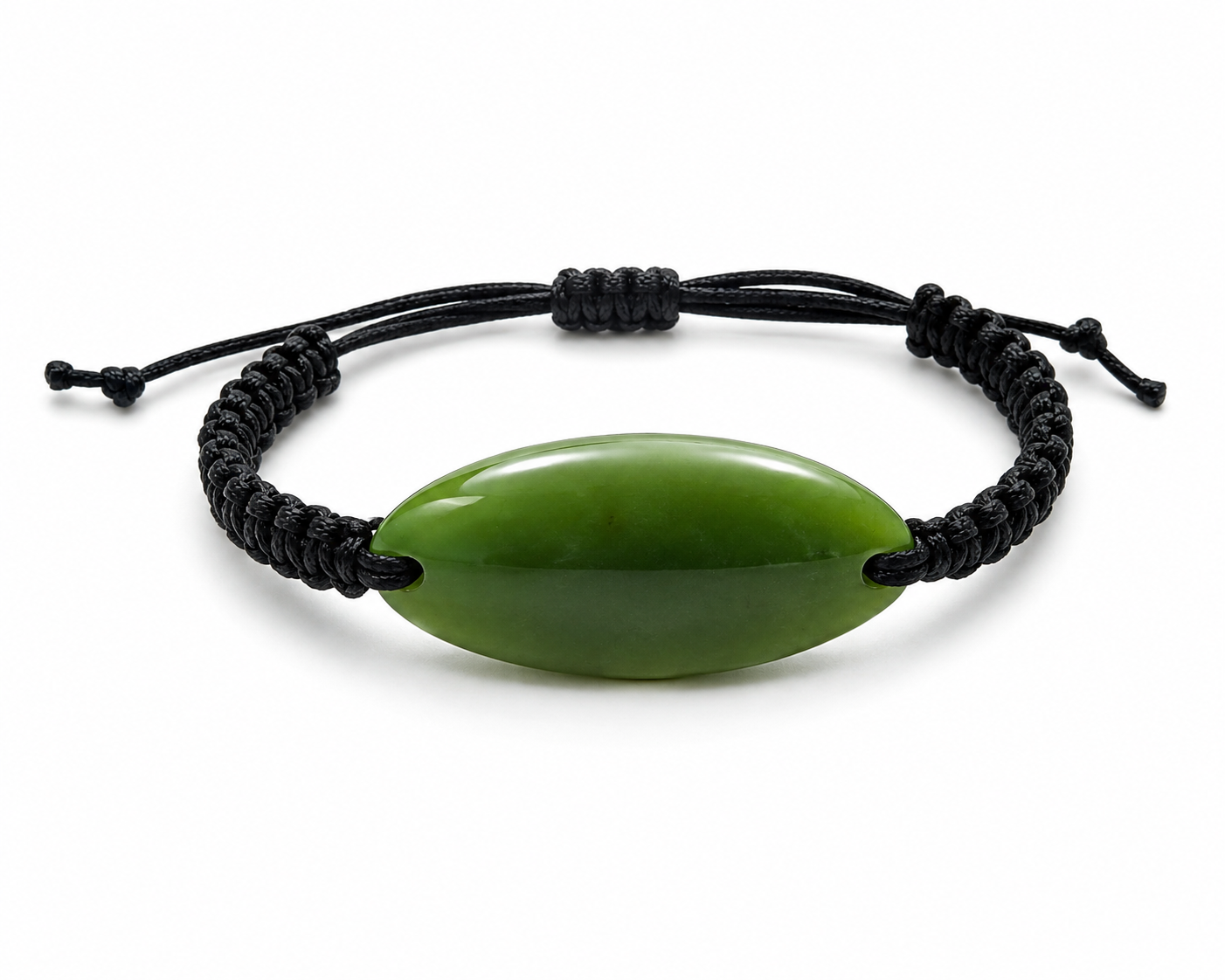 NZJ Oval Bracelet 20mm with Macrame Strap - Adjustable