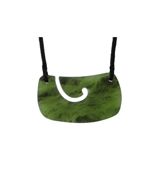 NZ Greenstone Koru Breast Plate 45mm