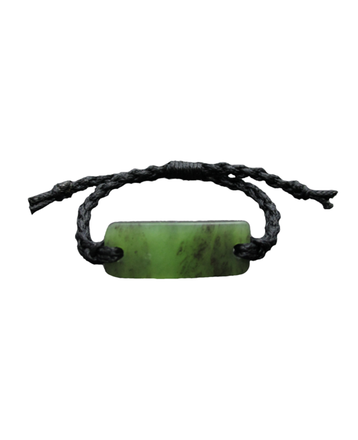 NZ Greenstone Kids Bracelet 12mm with Plaited Strap - Adjustable
