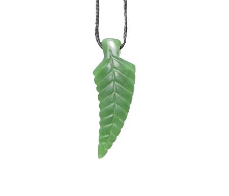 NZ Greenstone Fern 50mm-freeform-Westland Greenstone