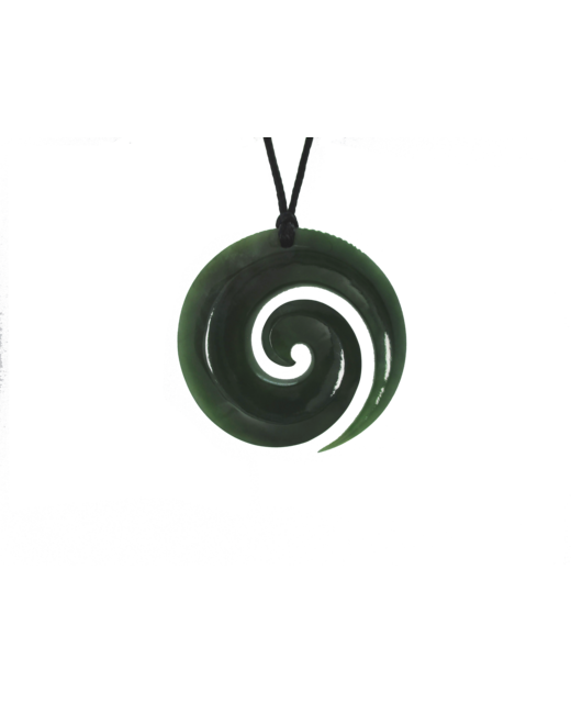 NZ Greenstone Open Koru Large 45mm