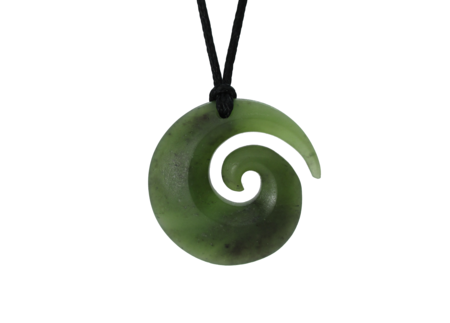 NZ Greenstone Open Koru Medium 32mm-koru-Westland Greenstone