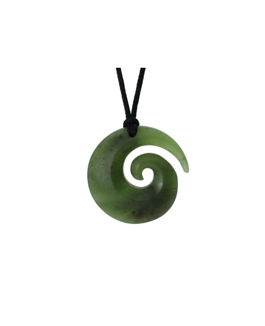 NZ Greenstone Open Koru Medium 32mm