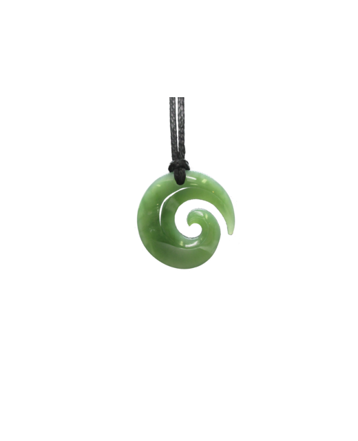 NZ Greenstone Open Koru Small 25mm