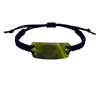 NZ Greenstone Long Bracelet 25mm with Macrame Strap - Adjustable