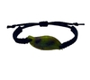 NZ Greenstone Leaf Bracelet 20mm with Macrame Strap - Adjustable