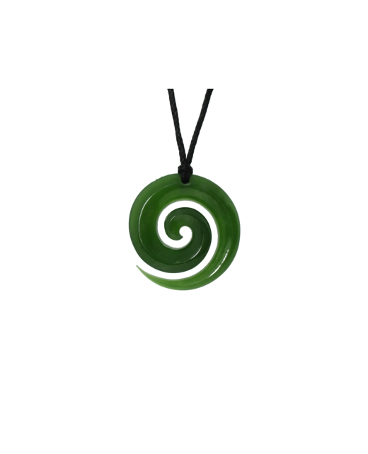 NZ Greenstone Open Koru Medium 32mm