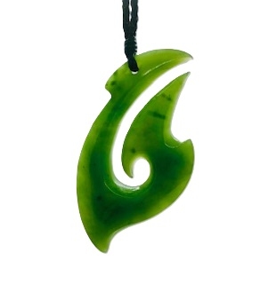 NZ Greenstone Fish Hook 50mm-fish-hook-Westland Greenstone