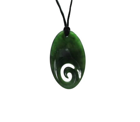 NZ Greenstone Koru Drop 40mm-koru-Westland Greenstone