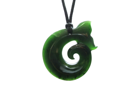 NZ Greenstone Koru/Whale Tail 40mm-koru-Westland Greenstone