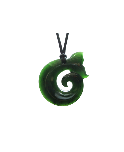 NZ Greenstone Koru/Whale Tail 40mm