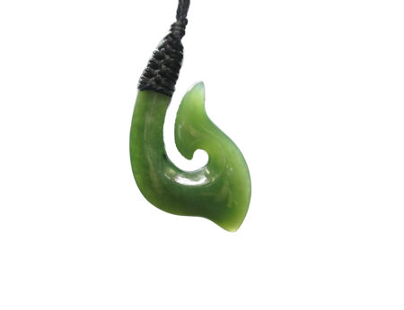 NZ Greenstone Fish Hook 40mm - Wrapped-fish-hook-Westland Greenstone