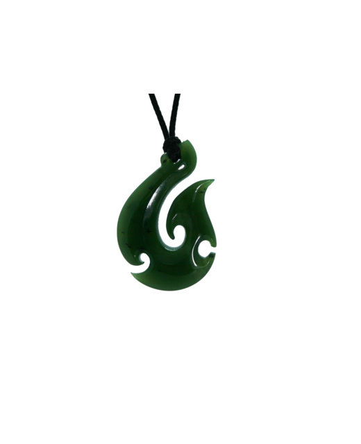 NZ Greenstone Barbed Fish Hook 45mm