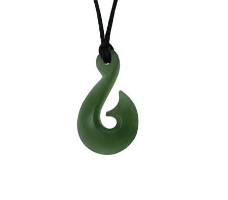 NZ Greenstone Fish Hook 30mm-fish-hook-Westland Greenstone