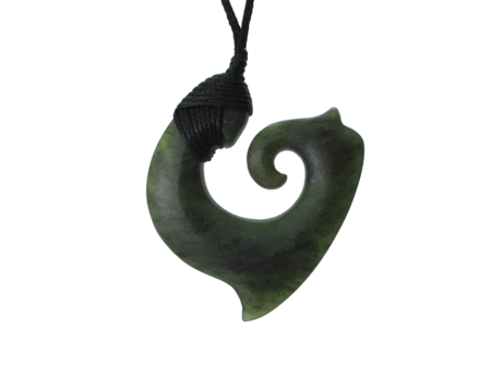 NZ Greenstone Fish Hook 45mm - Bound-fish-hook-Westland Greenstone