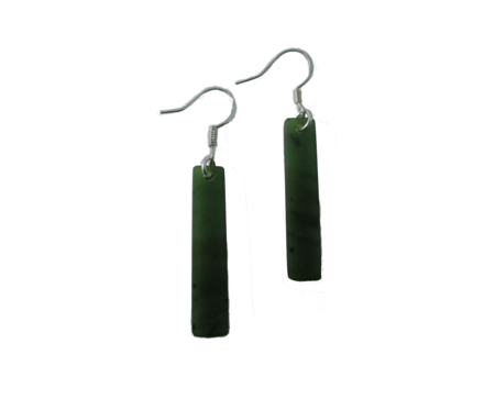 NZ Greenstone Drop Earrings Small 30mm-earring-Westland Greenstone