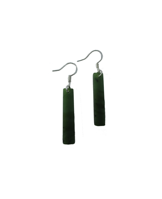 NZ Greenstone Drop Earrings Small 30mm