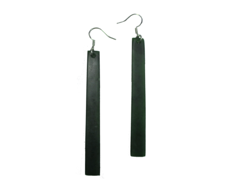 NZ Greenstone Drop Earrings Large 65mm-earring-Westland Greenstone