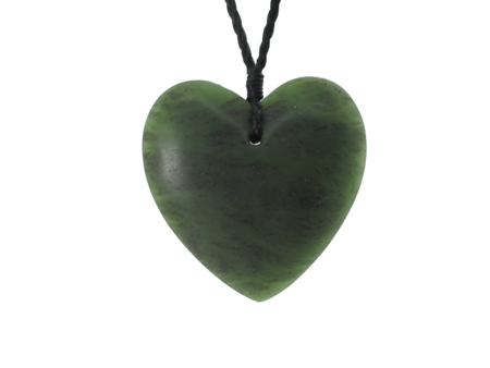 NZ Greenstone Large Heart 50mm-freeform-Westland Greenstone