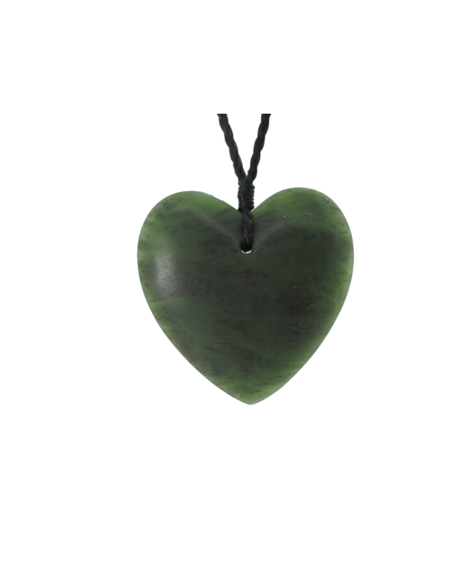 NZ Greenstone Large Heart 50mm