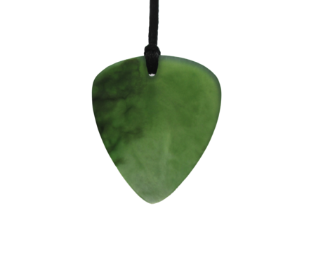 NZ Greenstone Guitar Pick 33mm-freeform-Westland Greenstone