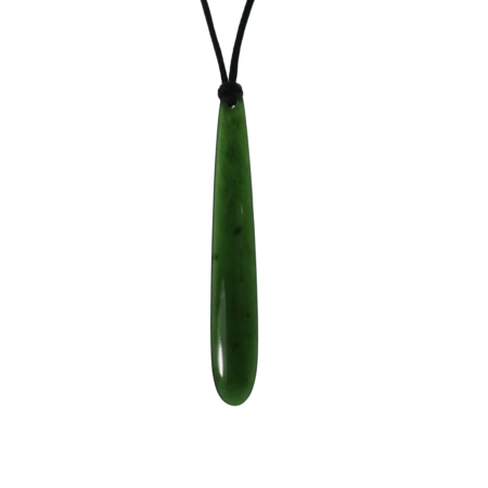 NZ Greenstone Long Drop 60mm-freeform-Westland Greenstone