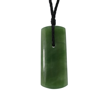 NZ Greenstone Square Drop 45mm-freeform-Westland Greenstone