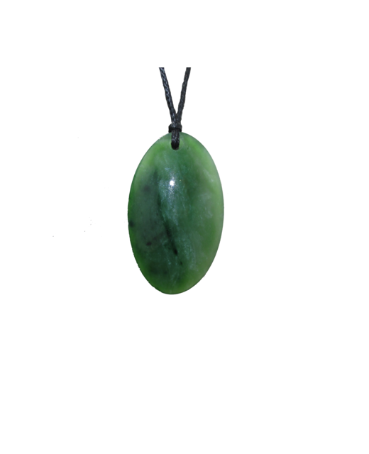 NZ Greenstone Oval Drop 50mm