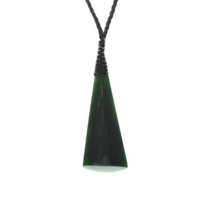 NZ Greenstone Freeform Drop 70mm - Wrapped-freeform-Westland Greenstone