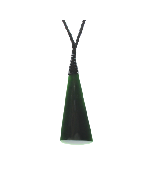 NZ Greenstone Freeform Drop 70mm - Wrapped