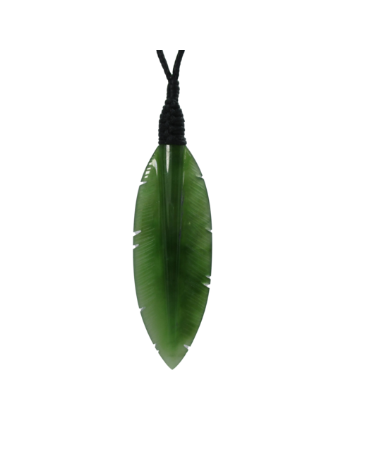 NZ Greenstone Feather 60mm - Wrapped