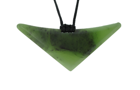 NZ Greenstone Triangle 25mm - Wrapped-freeform-Westland Greenstone